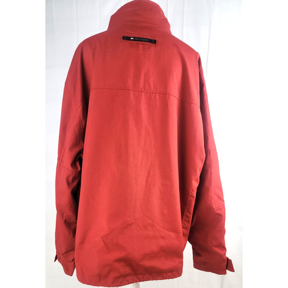 Vintage Tommy Hilfiger SCI-MAC Jacket Men's XL Red Zip Up Y2K Gorpcore Preppy - Picture 4 of 14